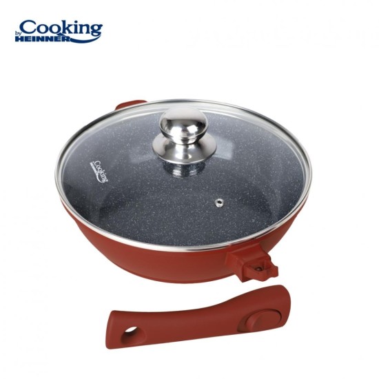 Tigaie adanca cu capac Cooking by Heinner Calabria, aluminiu, 26x7cm