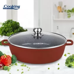 Cratita cu capac Cooking by Heinner Calabria, aluminiu, 24X6.5cm, 2.6L