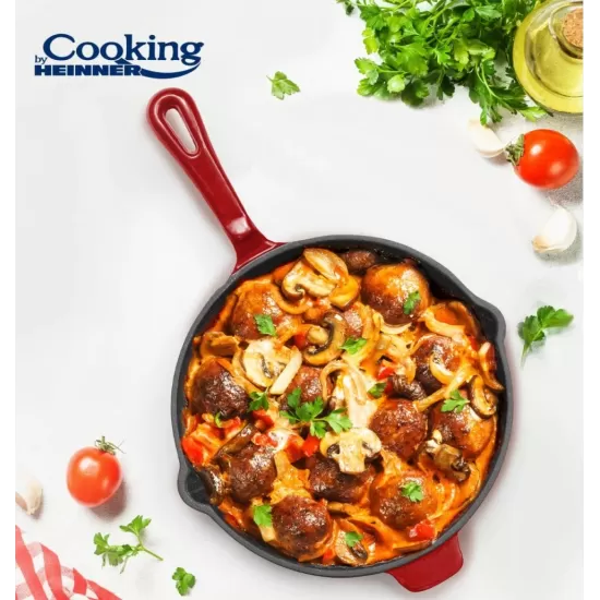 Tigaie Cooking by Heinner Red Line, fonta emailata, 26 x 5 cm
