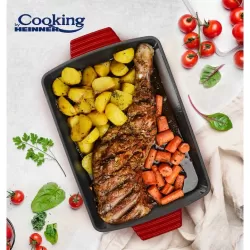 Tava Cooking by Heinner Red Line, fonta emailata, 33 x 23 x 7 cm