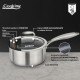 Cratita cu capac sticla Cooking by Heinner Titanium, 3 straturi, inox, inductie, 16 x 8.5 cm, 1.6 L