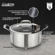 Oala cu capac sticla Cooking by Heinner Titanium, 3 straturi, inox, inductie, 20 x 10 cm, 2.8 L