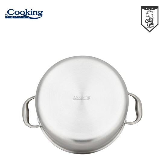 Oala cu capac sticla Cooking by Heinner Titanium, 3 straturi, inox, inductie, 24 x 12 cm, 5 L