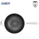 Tigaie wok cu capac sticla Cooking by Heinner Titanium, 3 straturi, inox, inductie, 30 x 8.5 cm, 4.5 L