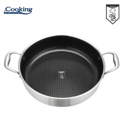 Cratita cu capac sticla Cooking by Heinner Titanium, 3 straturi, inox, inductie, 30 x 7.8 cm, 4.8 L