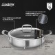 Cratita cu capac sticla Cooking by Heinner Titanium, 3 straturi, inox, inductie, 30 x 7.8 cm, 4.8 L