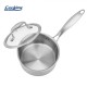 Cratita inox cu coada + capac sticla 16x8.5cm, 1.6L, Atomic3, Cooking by Heinner