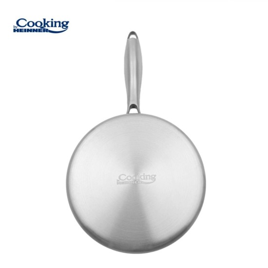 Cratita inox cu coada + capac sticla 16x8.5cm, 1.6L, Atomic3, Cooking by Heinner