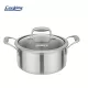 Semioala inox + capac sticla 20x10 cm, 2.8L, Atomic3, Cooking by Heinner
