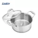 Semioala inox + capac sticla 24x12 cm, 5L, Atomic3, Cooking by Heinner
