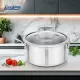 Semioala inox + capac sticla 24x12 cm, 5L, Atomic3, Cooking by Heinner