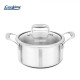 Semioala inox + capac sticla 24x12 cm, 5L, Atomic3, Cooking by Heinner