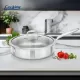 Tigaie adanca inox + capac sticla 28x7.5 cm, Atomic3, Cooking by Heinner