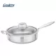 Tigaie adanca inox + capac sticla 28x7.5 cm, Atomic3, Cooking by Heinner
