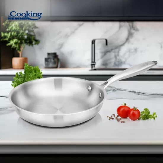 Tigaie Inox 3 straturi 24x4 cm, Atomic3, Cooking by Heinner