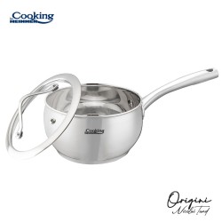 Cratita cu capac sticla Cooking by Heinner - Origini Chef Nicolai Tand, inox, inductie, 16 x 9 cm, 1.8 L
