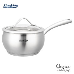 Cratita cu capac sticla Cooking by Heinner - Origini Chef Nicolai Tand, inox, inductie, 16 x 9 cm, 1.8 L