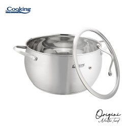 Oala cu capac sticla Cooking by Heinner - Origini Chef Nicolai Tand, inox, inductie, 18 x 10 cm, 2.5 L