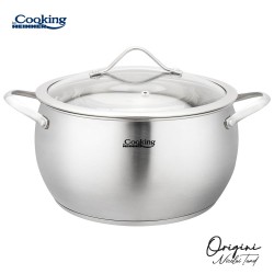 Oala cu capac sticla Cooking by Heinner - Origini Chef Nicolai Tand, inox, inductie, 18 x 10 cm, 2.5 L