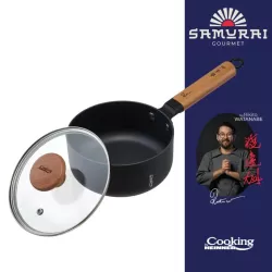 Cratita cu capac Cooking by Heinner - Samurai Gourmet by Rikito Watanabe, invelis ceramic, inductie, 16 x 7.5 cm, 1.4 L