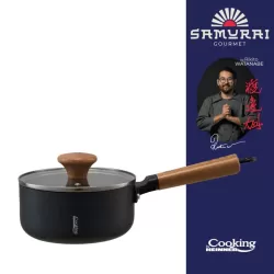 Cratita cu capac Cooking by Heinner - Samurai Gourmet by Rikito Watanabe, invelis ceramic, inductie, 16 x 7.5 cm, 1.4 L