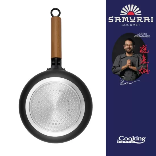 Cratita cu capac Cooking by Heinner - Samurai Gourmet by Rikito Watanabe, invelis ceramic, inductie, 20 x 9.5 cm, 2.7 L