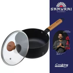 Cratita cu capac Cooking by Heinner - Samurai Gourmet by Rikito Watanabe, invelis ceramic, inductie, 20 x 9.5 cm, 2.7 L