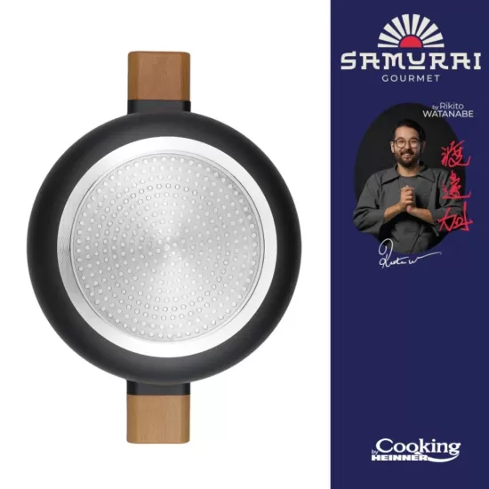 Oala cu capac Cooking by Heinner - Samurai Gourmet by Rikito Watanabe, invelis ceramic, inductie, 24 x 12.5 cm, 5.3 L