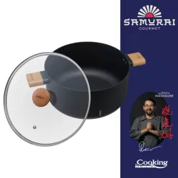 Oala cu capac Cooking by Heinner - Samurai Gourmet by Rikito Watanabe, invelis ceramic, inductie, 24 x 12.5 cm, 5.3 L