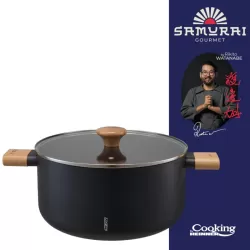 Oala cu capac Cooking by Heinner - Samurai Gourmet by Rikito Watanabe, invelis ceramic, inductie, 28 x 14 cm, 7.8 L
