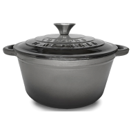 Cratita Cooking by Heinner Marble Grey cu capac, fonta emailata, 22X9.5 cm, 2.9 L