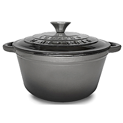 Cratita Cooking by Heinner Marble Grey cu capac, fonta emailata, 22X9.5 cm, 2.9 L