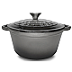 Cratita Cooking by Heinner Marble Grey cu capac, fonta emailata, 22X9.5 cm, 2.9 L