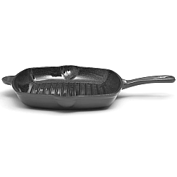 Tigaie grill Cooking by Heinner Marble Grey, fonta emailata, 26.5X4.5 cm
