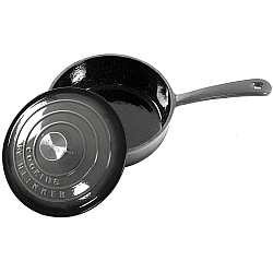 Tigaie adanca Cooking by Heinner Marble Grey cu capac, fonta emailata, 24X8 cm, 2.5 L