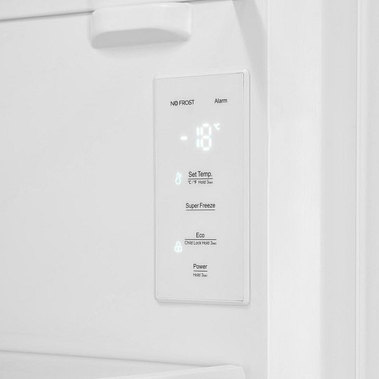  Congelator Heinner HFF-HS240NFXE++, 240 l, No frost, 5 sertare + 2 compartimente cu rafturi sticla, Sistem Multi Air-Flow, control electronic, Clasa E, H 172 cm, Inox 