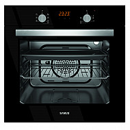 Cuptor incorporabil Samus SC619EGV, Electric, 58 litri, Clasa A, Display LCD, Timer, 3 Ani Garantie, Negru