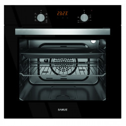 Cuptor incorporabil Samus SC619EGV, Electric, 58 litri, Clasa A, Display LCD, Timer, 3 Ani Garantie, Negru