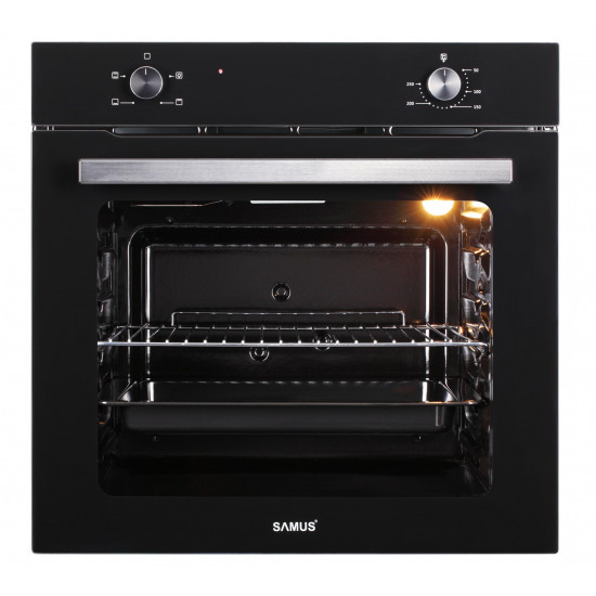 Cuptor incorporabil Samus SC621G4, Electric, 81 litri, Clasa A, 3 Ani Garantie, Negru