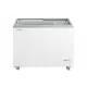 Lada frigorifica comerciala Heinner HSF-M255WHC, capac din sticla, 255L, clasa C, functionare convertibila (frigider/congelator), 1 cos, alb