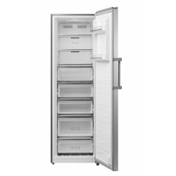 Congelator HEINNER HFF-M272NFCXE++, NO FROST, 272L, Clasa E, Functionare convertibila frigider/congelator, Display,Control electronic, Functie super congelare, Lumina led, Argintiu
