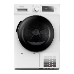 Uscator de rufe Heinner HHPD-M8G3A++, Pompa de caldura, 8 kg, 14 programe, Clasa A++, Display LED, Iluminare cuva, Blocare acces copii, Alb