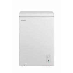 Lada frigorifica Heinner HCF-M99INVCE++, 99 l, Clasa E, Convertibila frigider/congelator, Compresor inverter, Control mecanic, Termostat ajustabil, 1 cos, Alb