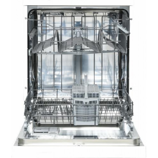 Masina de spalat vase Heinner HDW-FS6006WE++, 12 Seturi, 6 programe, Clasa E, Half load, Aquastop, 60 cm, Alb