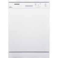 Masina de spalat vase Heinner HDW-FS6006WE++, 12 Seturi, 6 programe, Clasa E, Half load, Aquastop, 60 cm, Alb