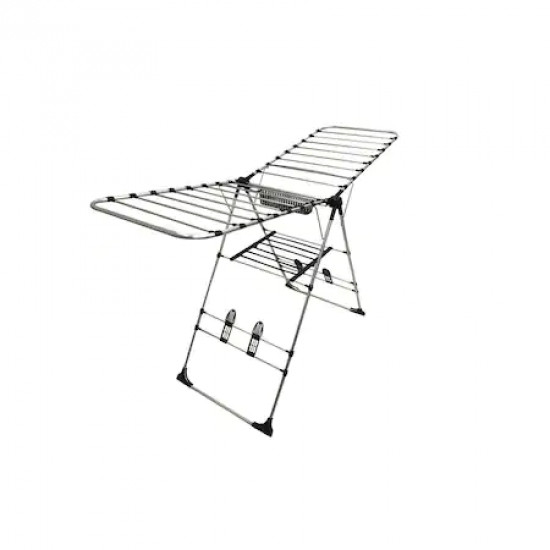 Uscator rufe din aluminiu Argento-Plus ZLN0652, suprafata uscare 24m, Gri/Negru