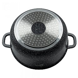 Oala cu capac din aluminiu turnat Samus, 20x8.5 cm, 2.3L - TOL20-OC, Toledo Line