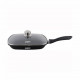 Tigaie grill din aluminium cu capac Dark Line 28 x 4.5 cm