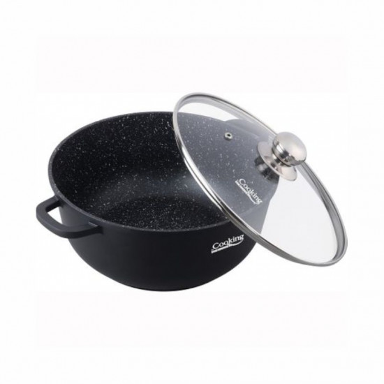 Semioala din aluminiu turnat si capac Dark Line 36x16 cm