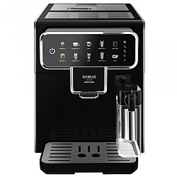 Espressor Automat Samus PERFECTION, 1350 W, 15 Bari, 7 optiuni de cafea, Rezervor de apa detasabil 2.2 litri, Capacitate rasnita 300 g, Rezervor lapte 300 ml, Sistem de curatare automata, Sistem de protectie la supraincalzire si suprapresiune, Negru